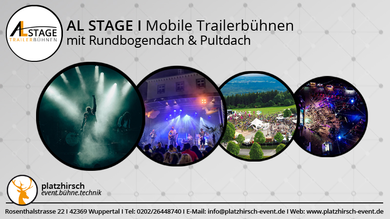 Trailerbühne 24qm mit Rundbogendach