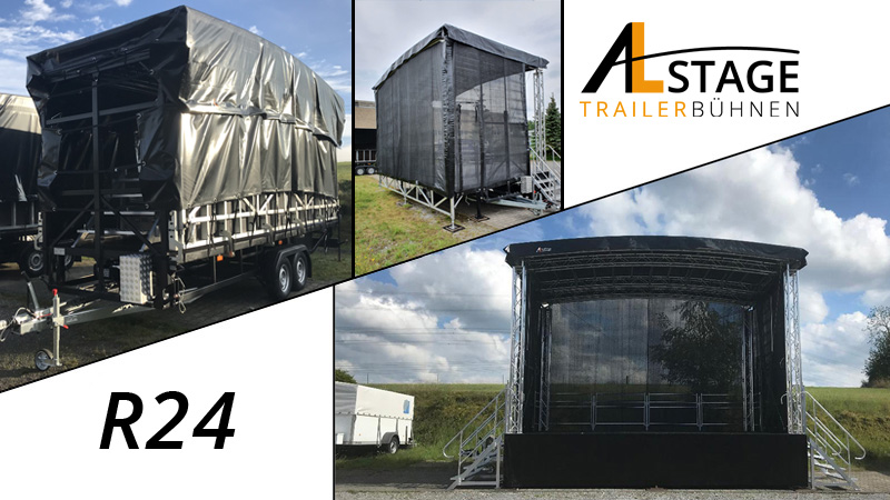 Trailerbühne 24qm mit Rundbogendach