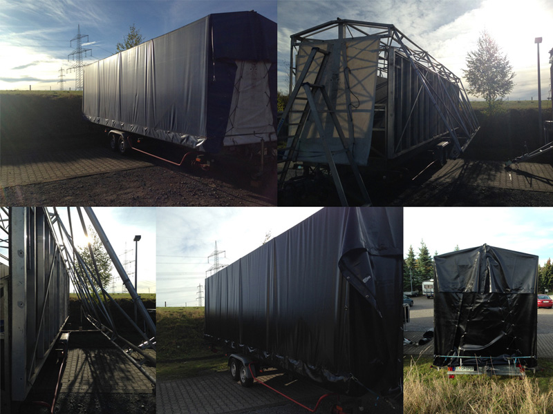 Planenwechsel bei einer AlphaStage