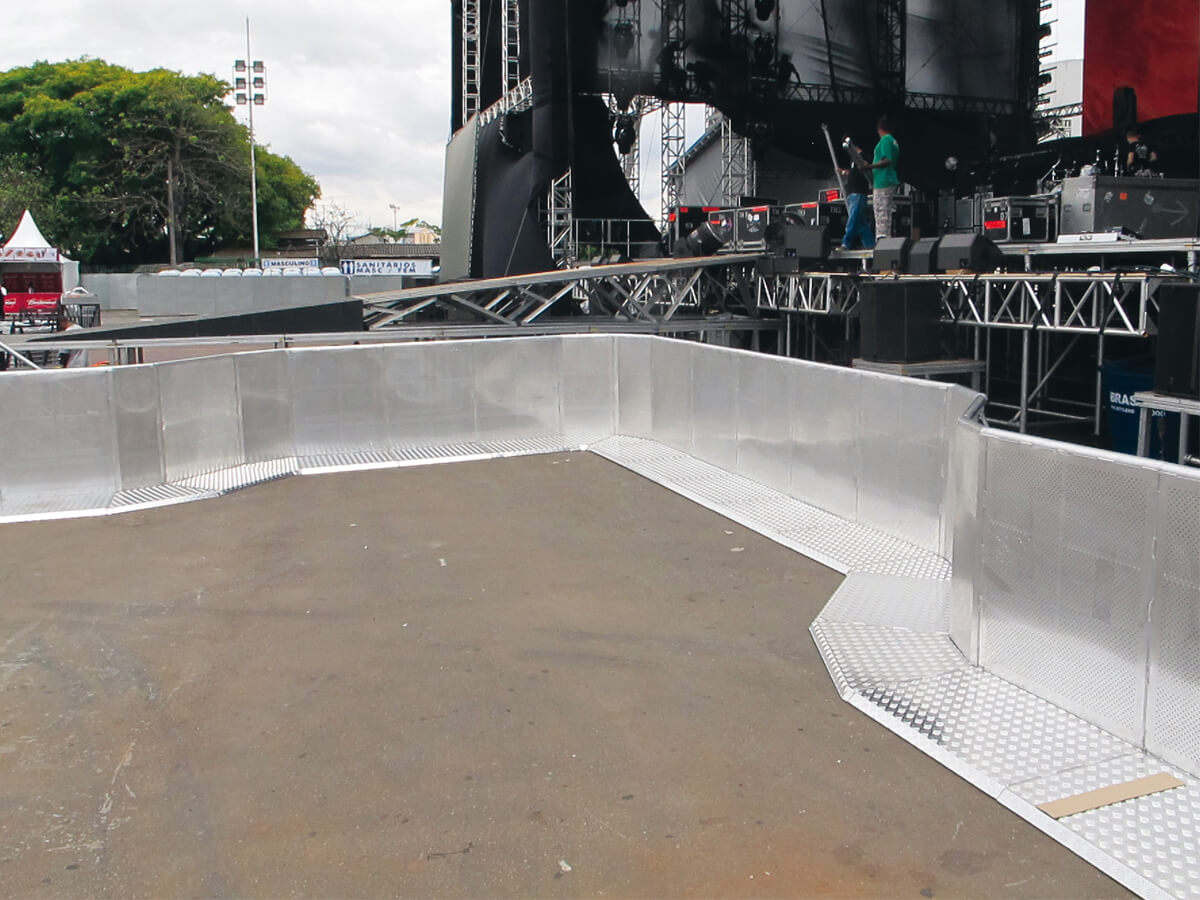 Aluminium Bühnengitter mit Rundungen