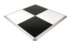 Tanzfläche mit schwarz-weiß Muster